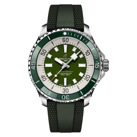 breitling superocean green dial